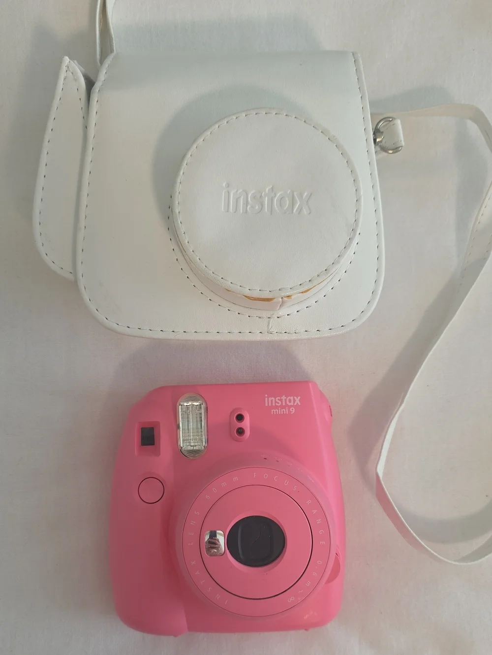 Instax Mini 9 Pink Camera With White Case
